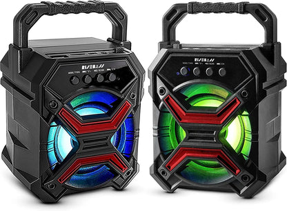 Altavoz Bluetooth Portátil Inalámbrico (con Luces LED)