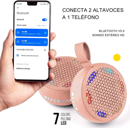 Altavoz Bluetooth Portátil (Resistente al Agua para Ducha)
